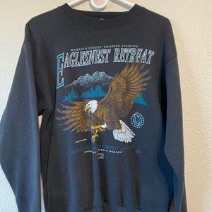 Black “eaglenest retreat” sweatshirt